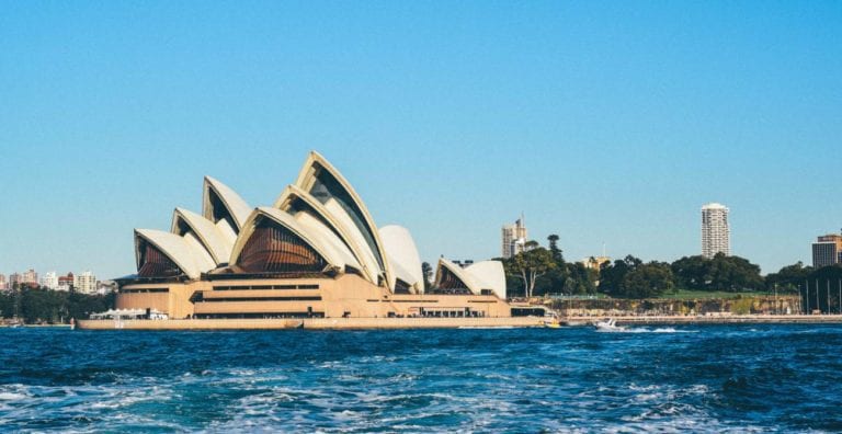 Sydney Opera house from across the water