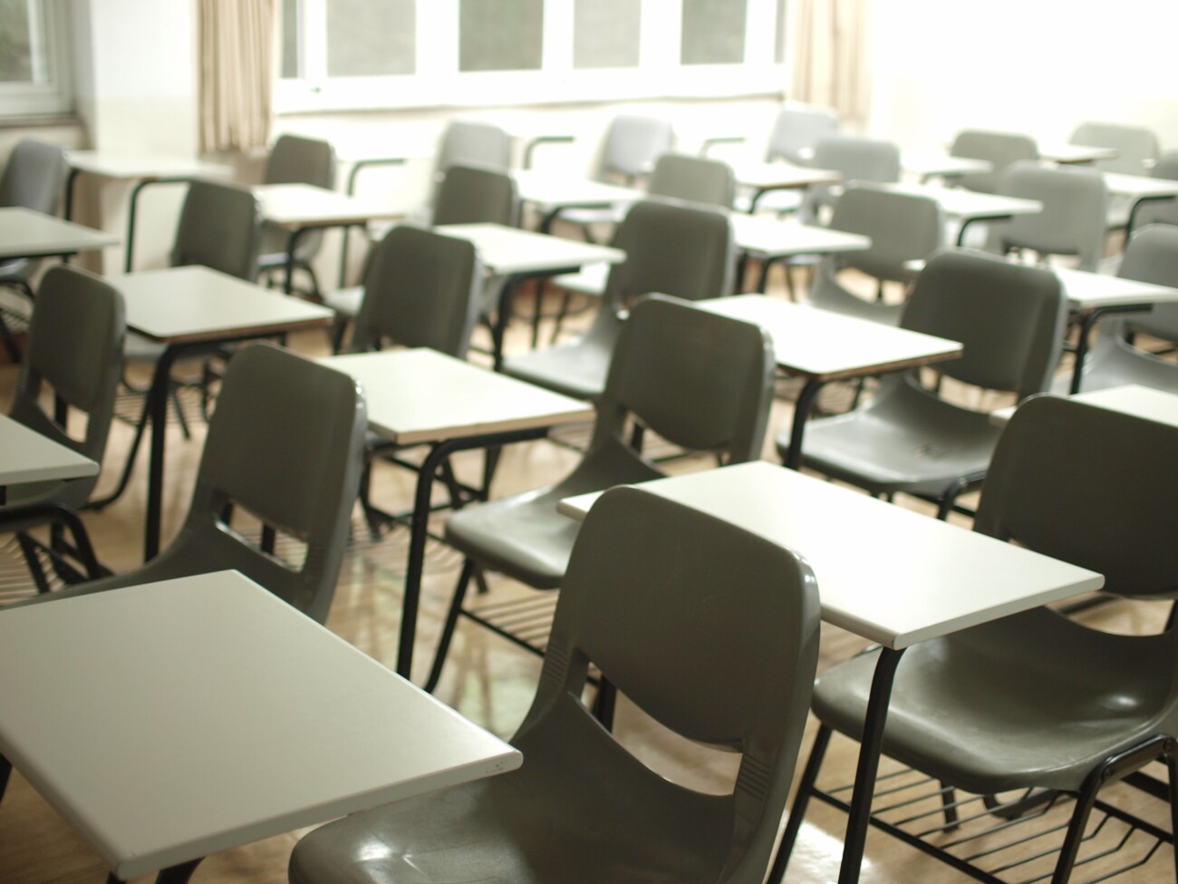 chairs and tables in classroom