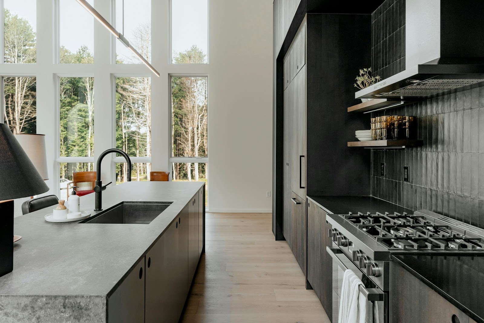 modern light and dark grey kitchen