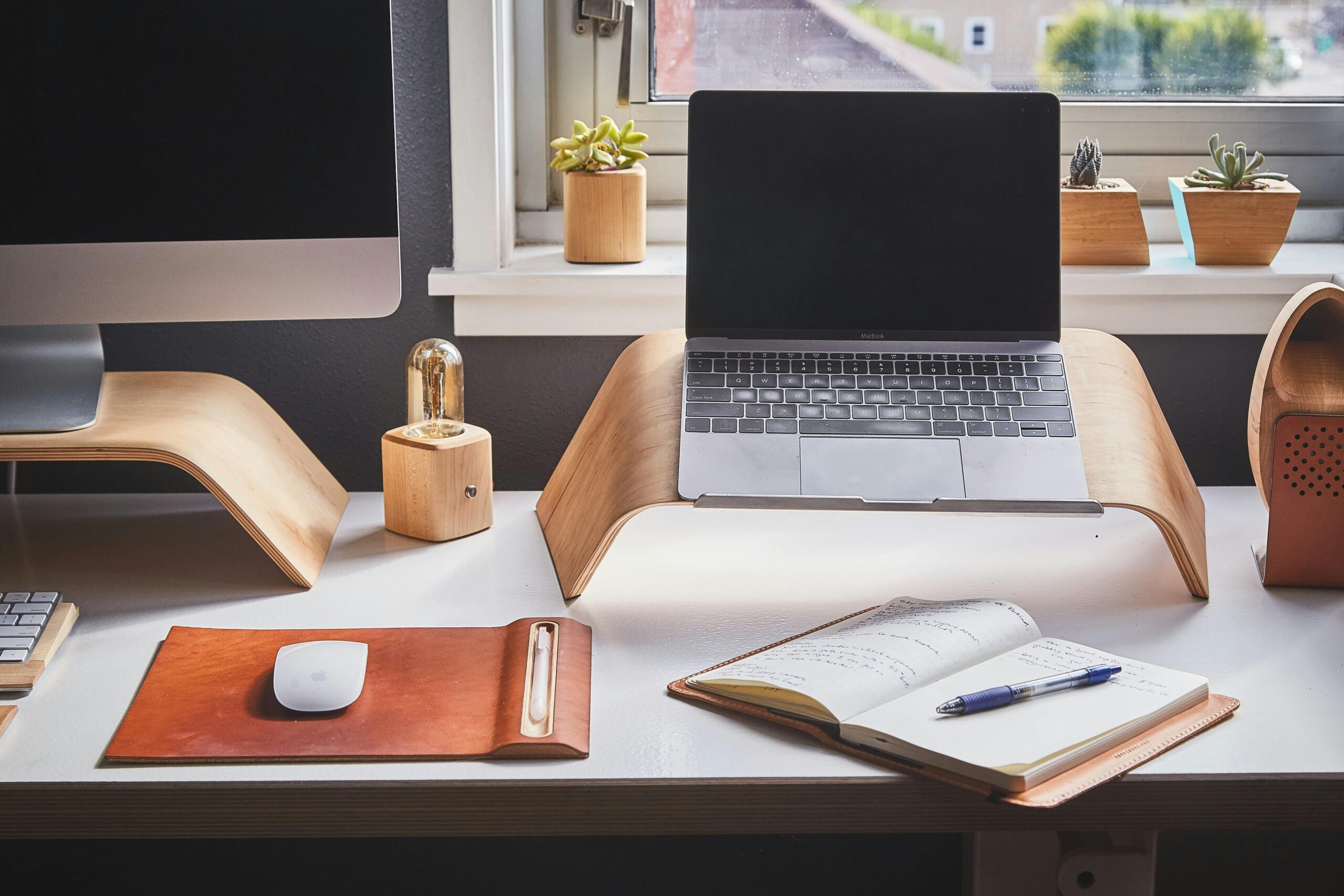 laptop on desk