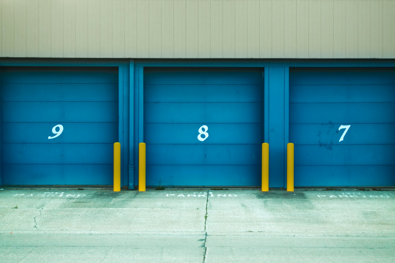 7 8 9 roller shutters at self storage unit