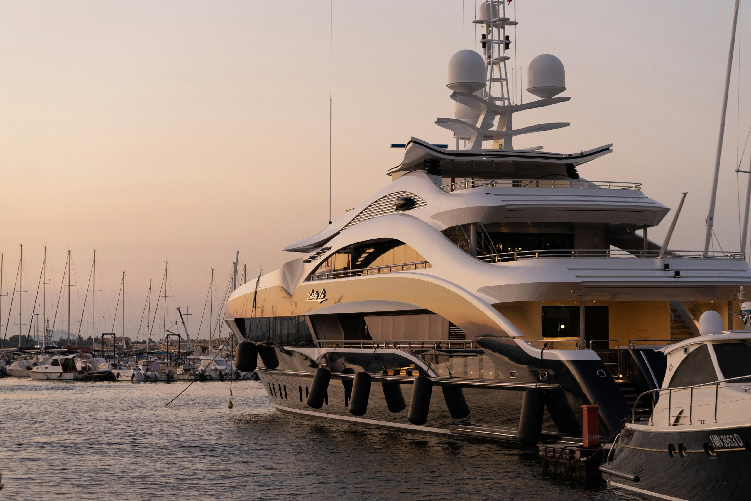 big yacht on the sea