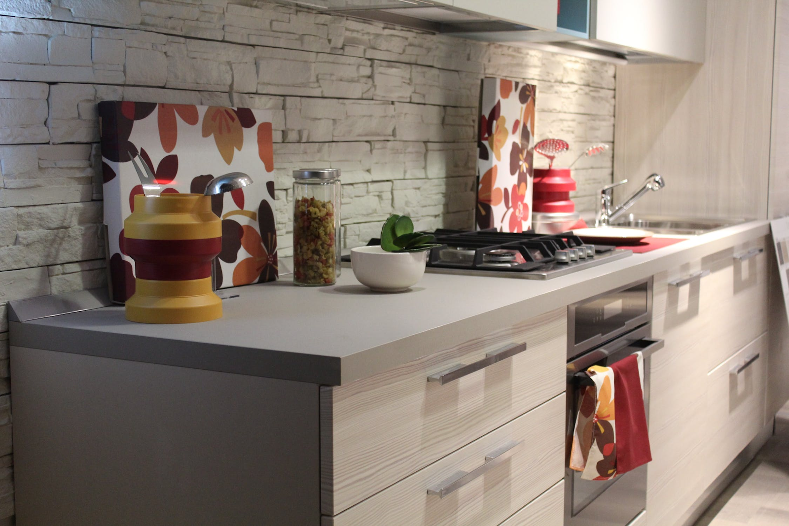 kitchen with worktop with things on