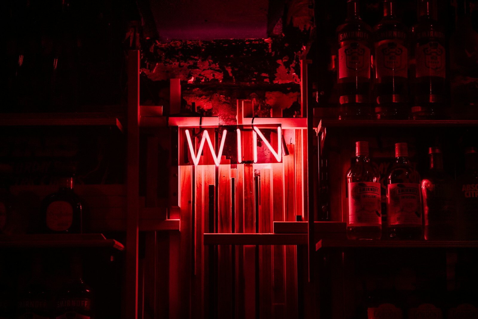 red neon light signage