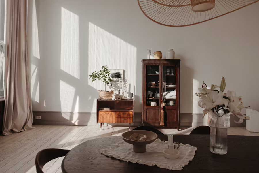 lounge room in home with light streaming in the window