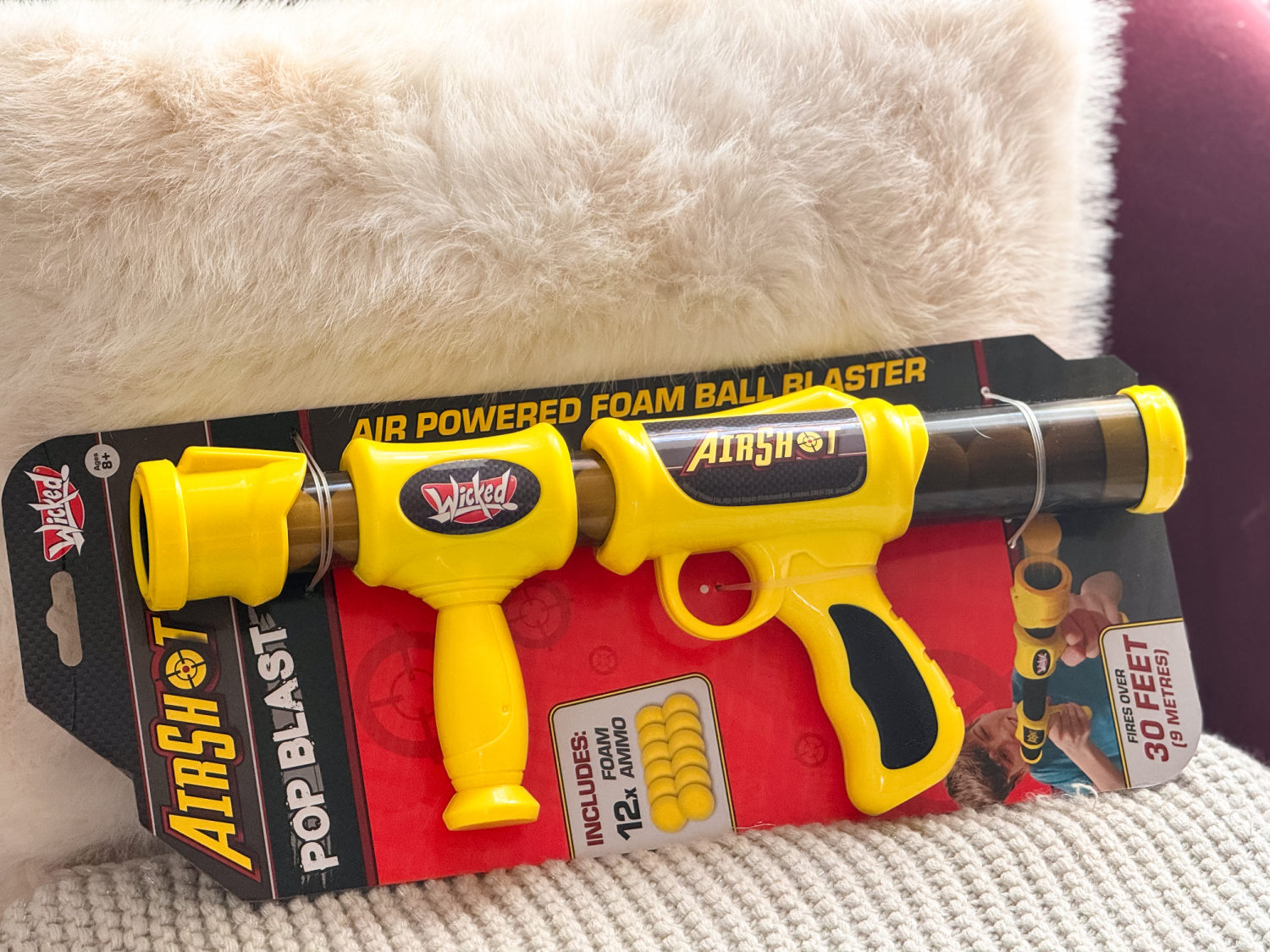 airshot popblaster yellow toy gun